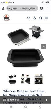 Silicone Grease Tray Liner Ninja FlexFlame Grill PG300 Series, Reusable Foldable